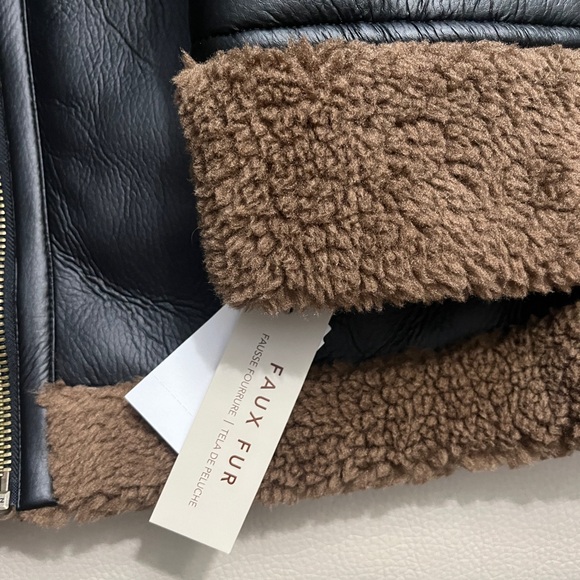 NWT - Koolaburra by UGG Women’s Faux Leather Shearling Biker Jacket - Size L - Picture 10 of 12